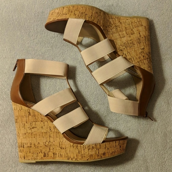 Steve Madden Shoes - Steve Madden Cork & Faux Leather Wedges